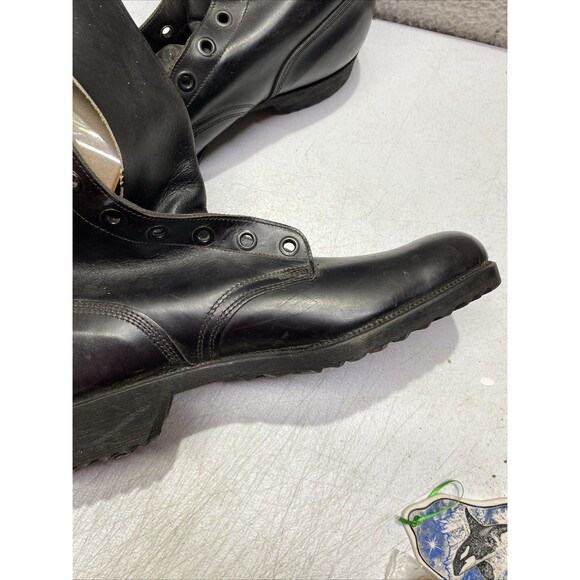 Genesco CIC Vintage US Military Combat Boots Black Leather Lace Up Size 12 N main image 11